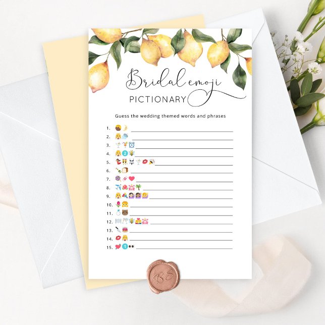 Papier Lémon nuptiale douche émoticônes jeu (Créateur téléchargé)
