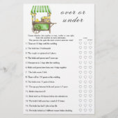 Papier Lemon - Over or under bridal shower game (Devant)