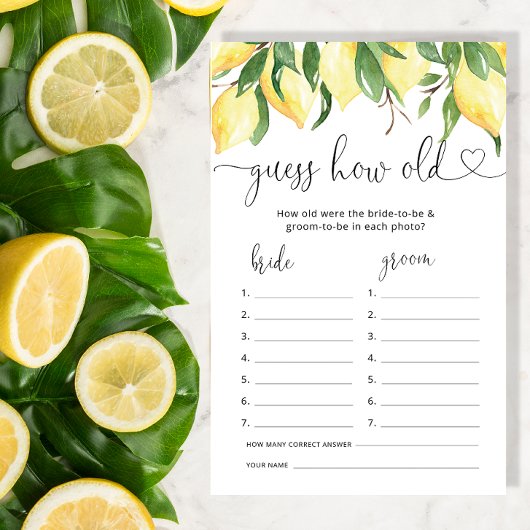 Papier Lemon Quel Âge Ont-Ils Été Marié Douche Jeu