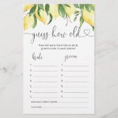 Papier Lemon Quel Âge Ont-Ils Été Marié Douche Jeu (Devant)