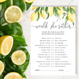 Papier Lemon Voudrait Elle Plutôt Fête des mariées Jeu