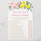 Papier Lemonade Pink Gold Floral Devinez Qui A Dit Qu'Il (Devant)