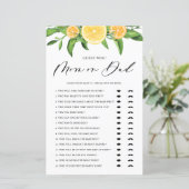 Papier Lemons Devinez Qui maman ou papa Baby shower jeu (Debout devant)