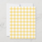 Papier Lemons gingham squeeze bow Baby Shower invitation (Dos)