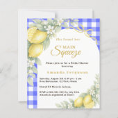 Papier Lemons gingham squeeze Bridal Shower invitation (Devant)