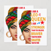 Papier Leo queen Je suis plus fort drôle cadeau d'anniver (Devant / Derrière)