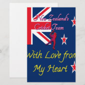 Papier L'équipe de cricket néo-zélandaise : L'amour de mo (Devant / Derrière)