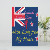 Papier L'équipe de cricket néo-zélandaise : L'amour de mo (Debout devant)