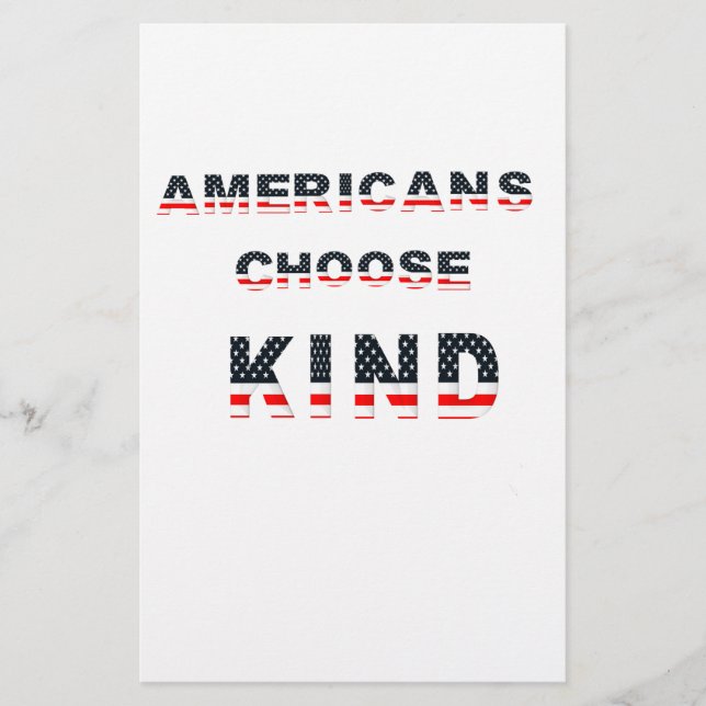 Papier Les Américains choisissent gentiment (Devant)