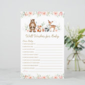 Papier Les animaux boisés Blush Floral Wives for Baby (Debout devant)