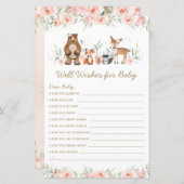 Papier Les animaux boisés Blush Floral Wives for Baby (Devant / Derrière)