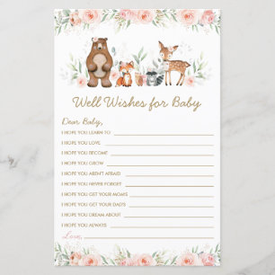 Papier Les animaux boisés Blush Floral Wives for Baby