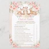 Papier Les animaux boisés brouillent la flore au-dessus o (Devant / Derrière)