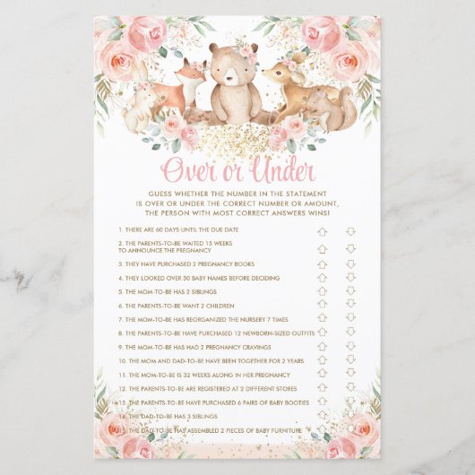 Papier Les animaux boisés brouillent la flore au-dessus o (Devant)