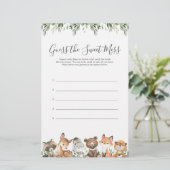 Papier Les Animaux De Bois Baby shower Devinez Le Mess Do (Debout devant)