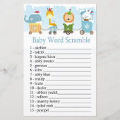 Papier Les animaux de Noël train Baby word scrambule jeu (Devant)