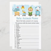 Papier Les animaux de Noël train Bébé Animaux Nom Jeu (Devant / Derrière)