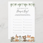 Papier Les animaux des bois devinent ce qu'il y a dans le (Devant / Derrière)