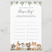 Papier Les animaux des bois devinent ce qu'il y a dans le (Devant)