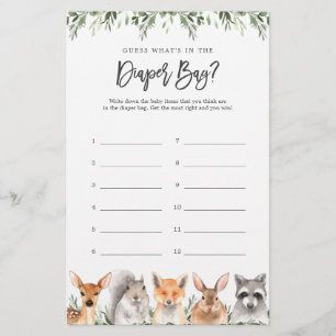 Papier Les animaux des bois devinent ce qu'il y a dans le