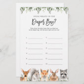 Papier Les animaux des bois devinent ce qu'il y a dans le (Devant / Derrière)