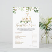 Papier Les animaux des bois devinent le jeu du Baby showe (Debout devant)