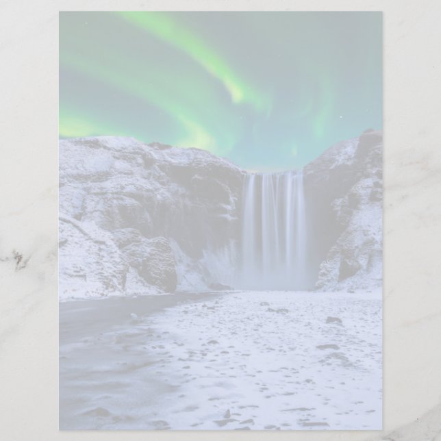 Papier Les cascades | Cascade Skógafoss (Devant)