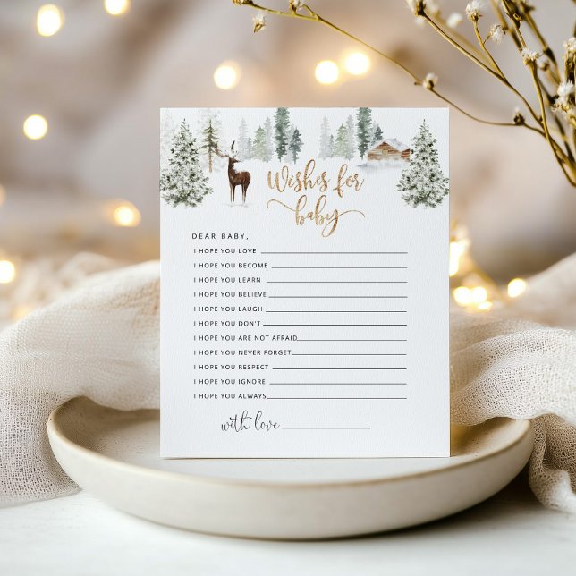 Papier Les cerfs de bois d'hiver désire bébé (Créateur téléchargé)