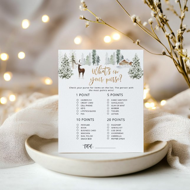 Papier Les cerfs de forêt dans votre jeu de baby shower à (Créateur téléchargé)