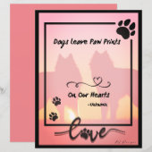 Papier Les Chiens Laissent Les Empreintes de pattes Sur N (Devant / Derrière)