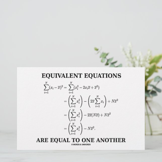 Papier Les Équivalents Sont Égaux Les Uns Aux Autres (Debout devant)