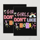 Papier Les filles n'aiment pas les garçons (Devant / Derrière)