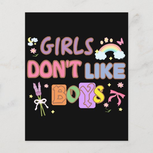 Papier Les filles n'aiment pas les garçons (Devant)
