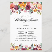 Papier Les fleurs d'automne Invitation Wedding shower Gar (Devant)