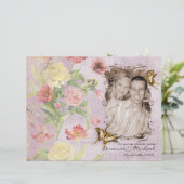 Papier Les Fleurs Peony Rose Tulip Floral Flowers Mariage (Debout devant)