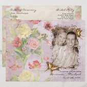 Papier Les Fleurs Peony Rose Tulip Floral Flowers Mariage (Devant / Derrière)