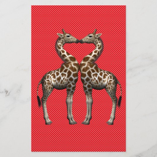 Papier Les girafes amoureuses (Devant)