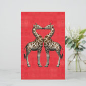 Papier Les girafes amoureuses (Debout devant)