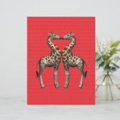 Papier Les girafes amoureuses (Debout devant)