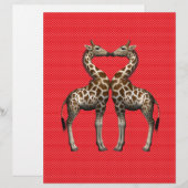 Papier Les girafes amoureuses (Devant / Derrière)