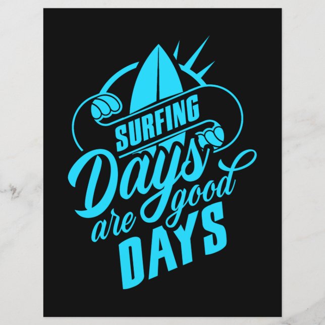 Papier Les Jours de Surf Sont de Bons Jours (Devant)