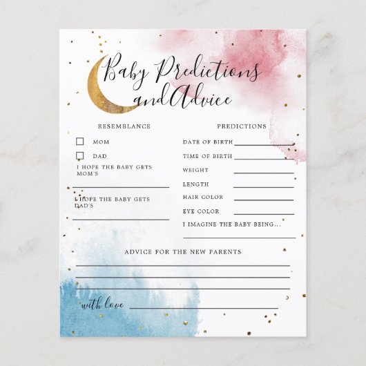 Papier Les jumeaux sur la lune Prédictions et conseils po (Devant)