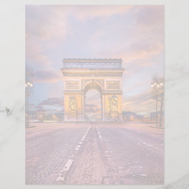 Papier Les monuments | Arc de Triomphe, Paris France (Devant)