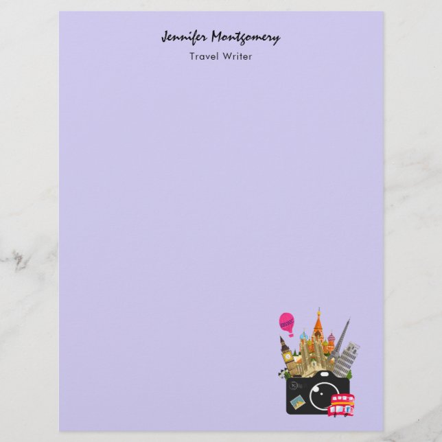 Papier Les monuments européens avec une caméra (Devant)