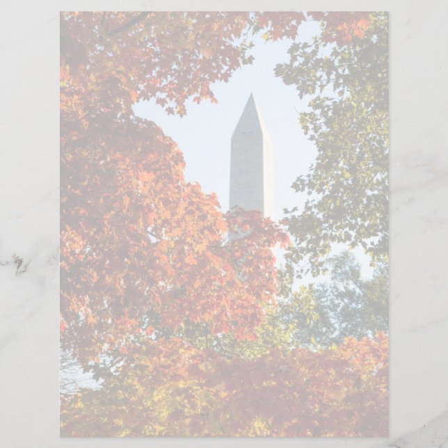 Papier Les monuments | Washington Monument en automne (Devant)