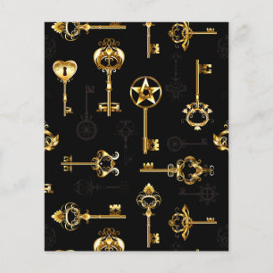 Papier Les Patters de Seamless avec Golden Keys