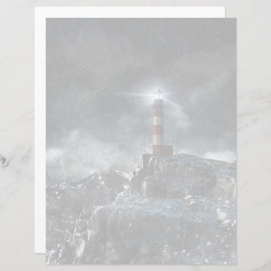 Papier Les phares | Phare dans la tempête (Devant / Derrière)
