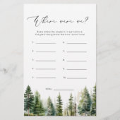 Papier Les pins forestiers Où étions-nous le jeu de douch (Devant)