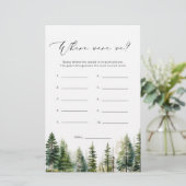 Papier Les pins forestiers Où étions-nous le jeu de douch (Debout devant)