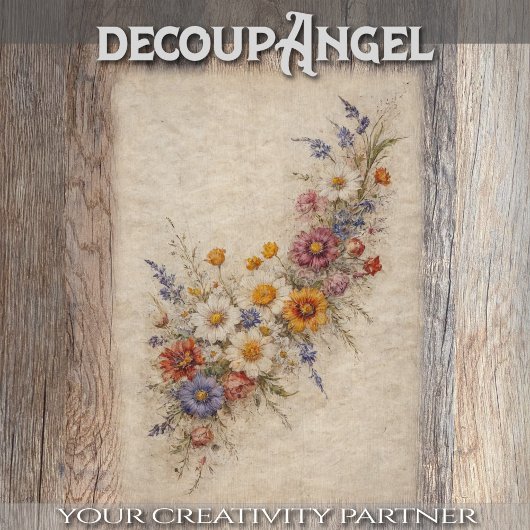 Papier Les prairies printanières #1 - Découpage -